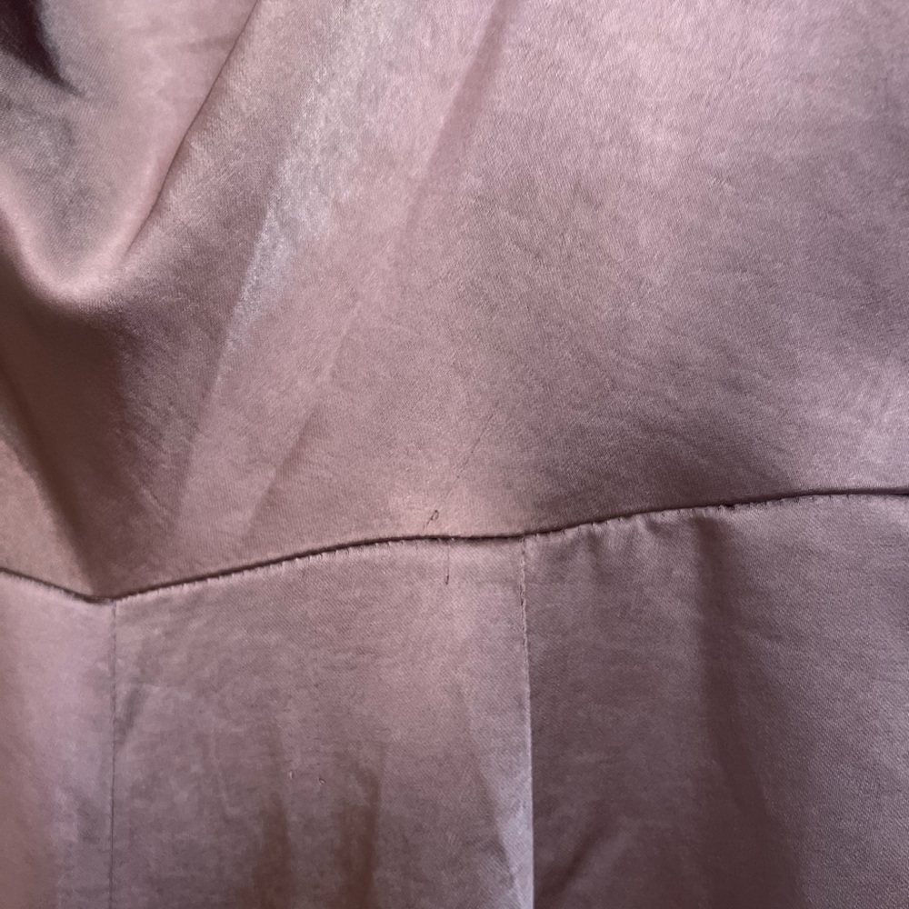 Perfect Night Brown Satin Cowl Neck Culotte Jumpsuit - Picture 8 of 10